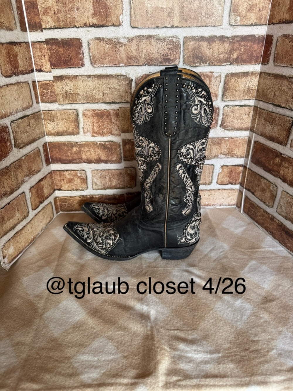 Old Gringo Black and Cream shooter boots - Picture 5 of 10